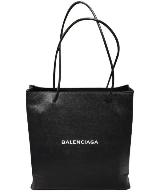 Good Review Black Leather Top Handle Silver Zip Closure Rectangular Design—Replica Balenciaga Women'S Bag