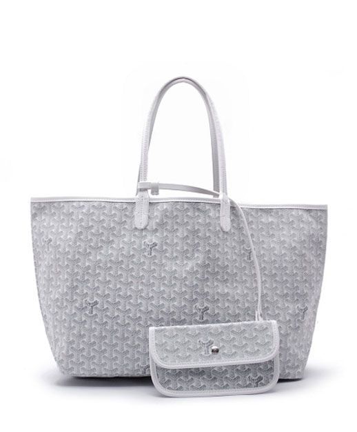 Women's Grey Chevron Print Fabric White Cotton Inside Gift Purse - Imitation Goyard Saint Louis Tote Bag Website Online