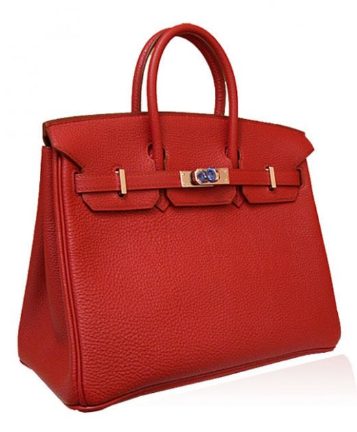 Chic Birkin 40CM Yellow Gold Plated Hardware Belt Strap Turn Lock Fancy Flap - Replica Hermes Red Cowhide Leather Women's Tote Bag