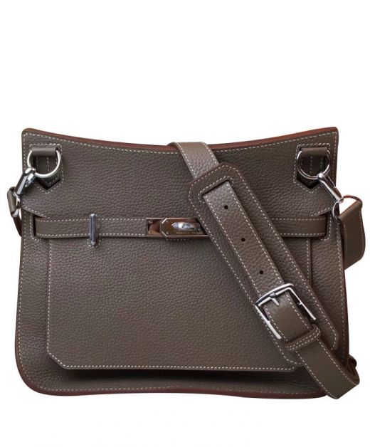 Low Price Jypsiere 28 Belt Strap Large Flap Dark Grey Togo Leather - Replica Hermes Turn Lock Crossbody Bag